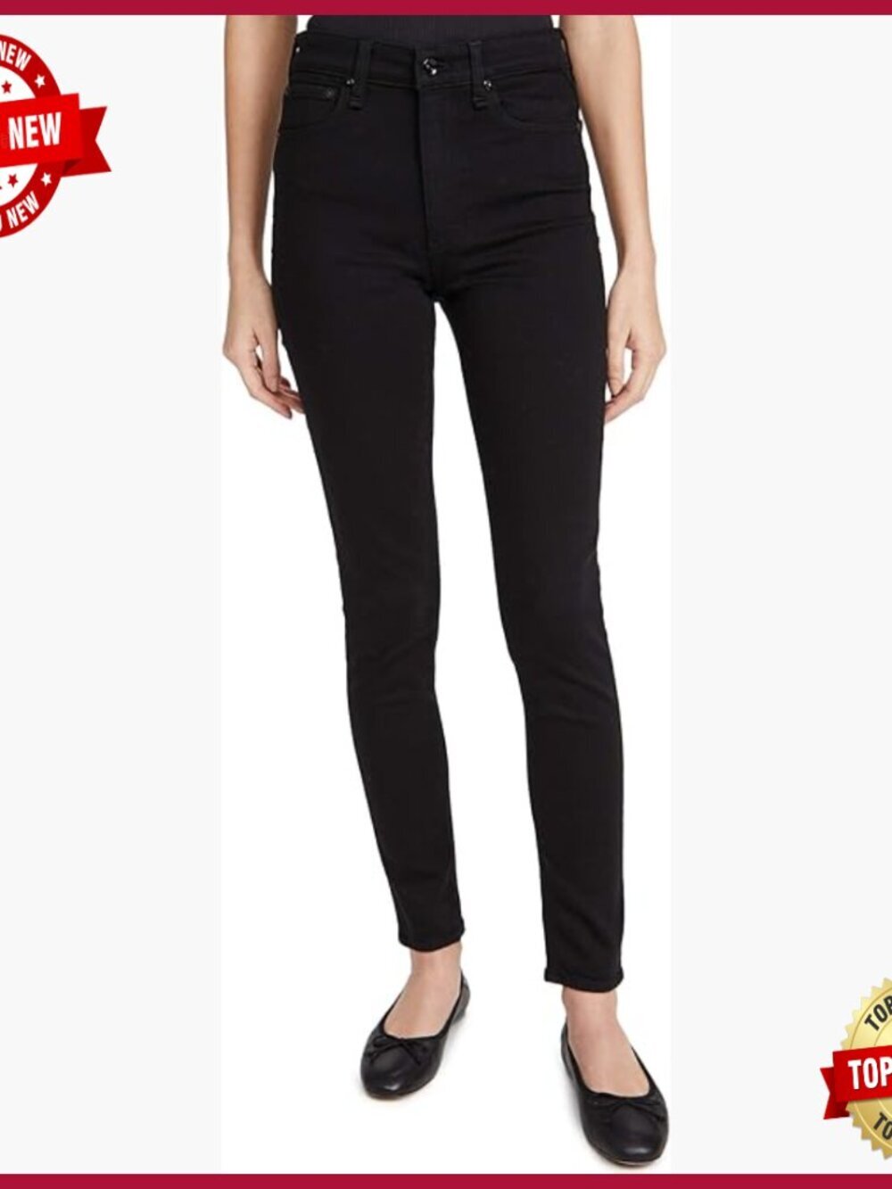 High Rise Skinny Jeans, Super Stretch Denim, 10.25in Rise, 30in Inseam